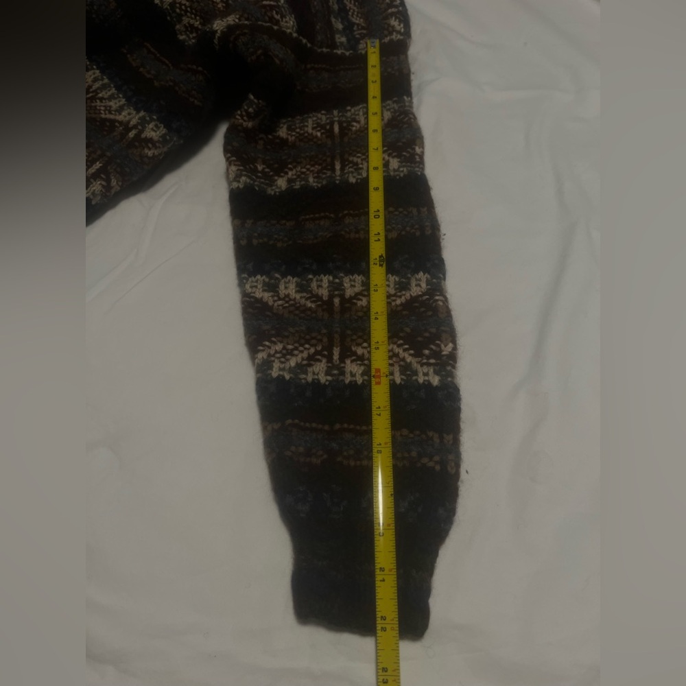 Woolrich Men”s Vintage Handknit  Wool Blend Multicolor  Ski Sweater Size L - Picture 9 of 10